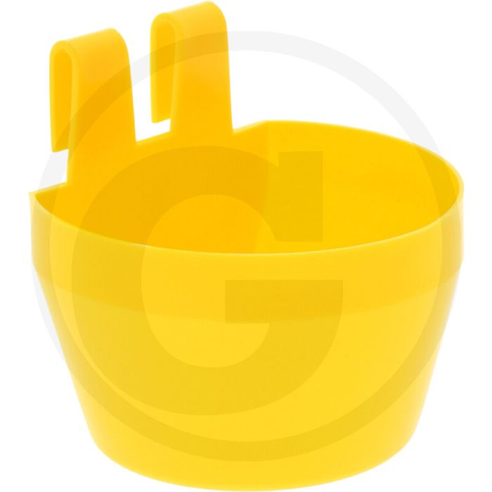 Horizont kunststoff-kleintiernapf mit haken - gelb, 300 ml kapazität