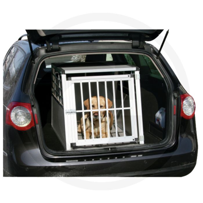 Transportbox aluminium met één deur en antislip thermisch tapijt
