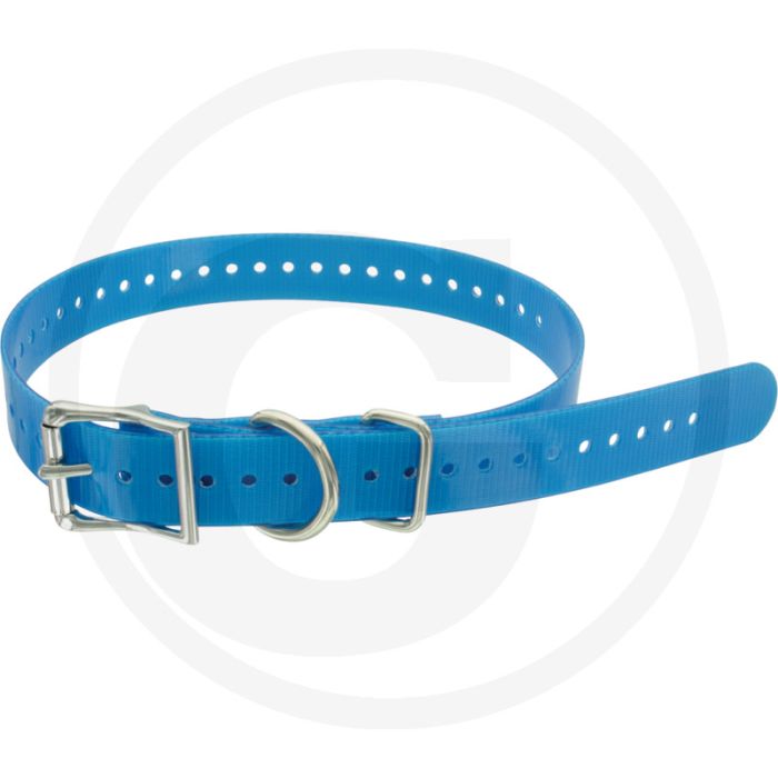 Halsband 2,5 cm blauw - waterdicht en roestvrij, verstelbaar van 20 cm tot 68,5 cm