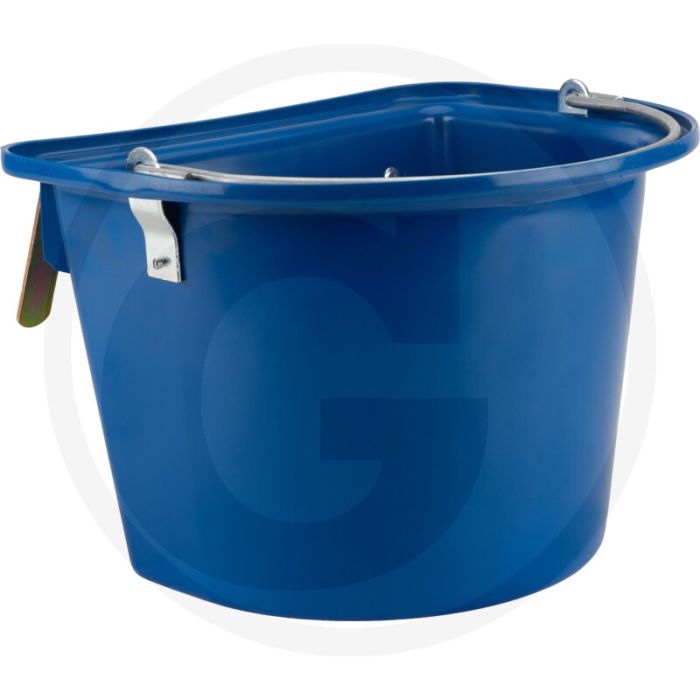Horizont turnierfuttertrog blau, mit griff und haken - 50 liter fassungsvermögen