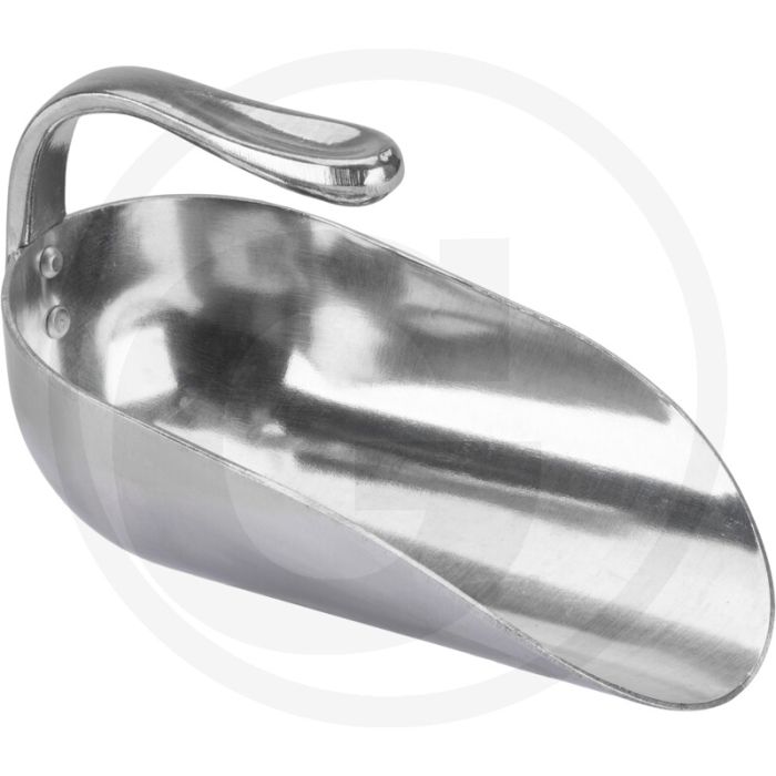 Horizont aluminium-futterschaufel rund, 0,75 kg - gebogener griff