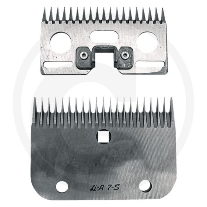 Messenset a7 a7, om runderen en paarden te scheren, voor extreem vervuilde dieren, snijhoogte: 3 mm, bovenmes: 19 tands, ondermes: 21 tands - passend voor: 58070172