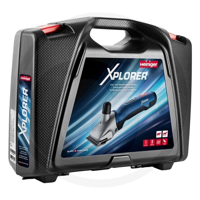 Heiniger schermaschine xplorer für pferde und rinder mit 1 akku - kabellose vieh- und pferde-schermaschine mit li-ion batterie