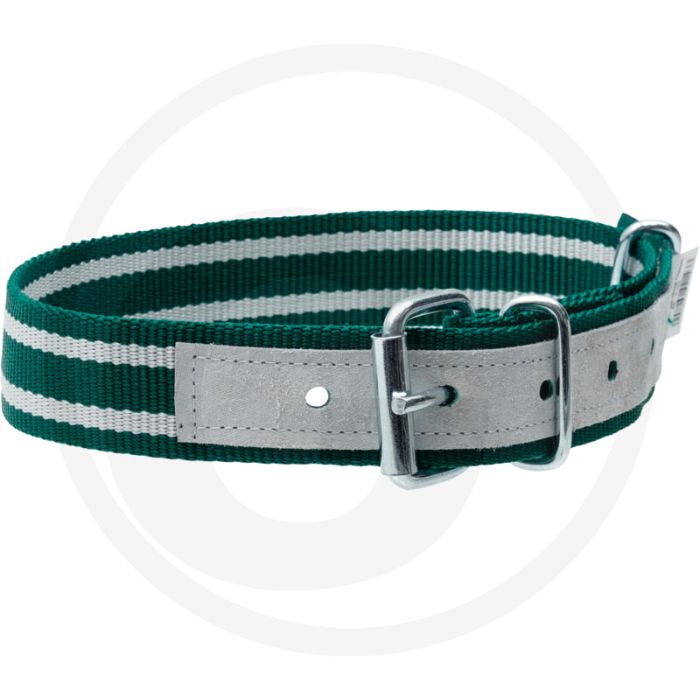 Halsband - met leer versterkt, voor kalveren, trevira-riem met d-ring