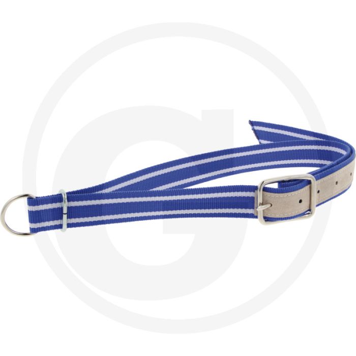 Halsband voor koeien met leer versterkte trevira-riem
