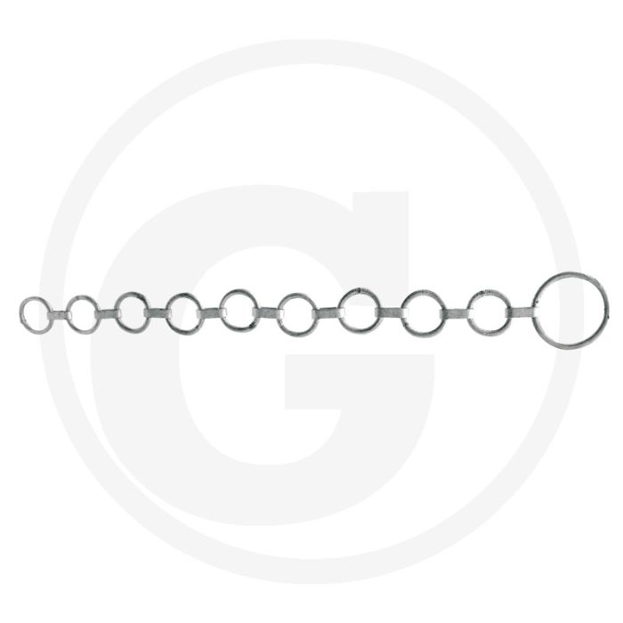 Halsband, verzinkt - afmetingen: lengte 900, 8 ringen 10 x 55, 1 ring 10 x 85