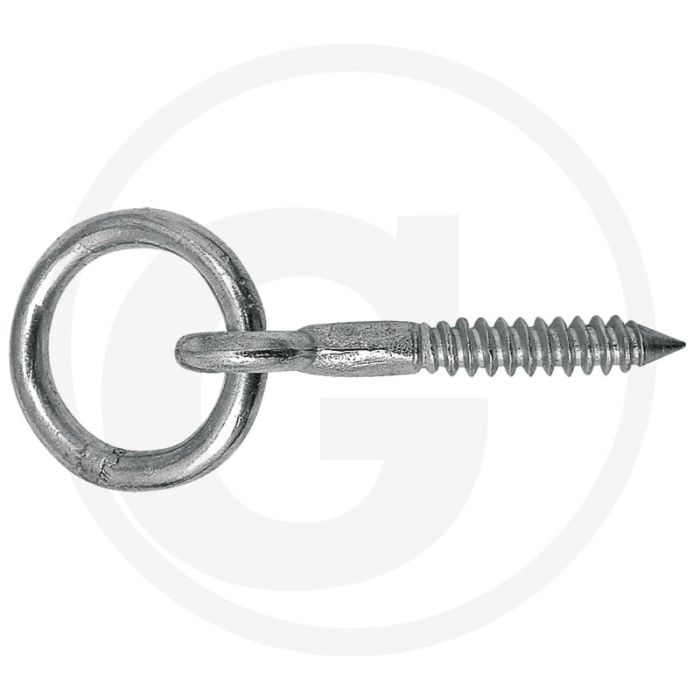 Trogring met houtschroef, gegalvaniseerd verzinkt, ring 9,5 x 42 mm - sterke bevestigingsoptie