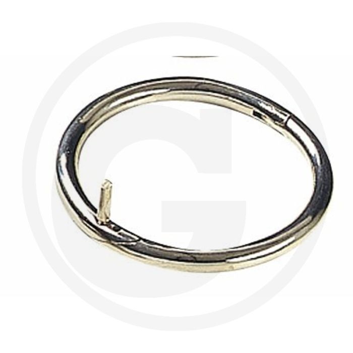 Horizont stierenneusring 80mm vernikkeld staal met zelfborende schuine kant