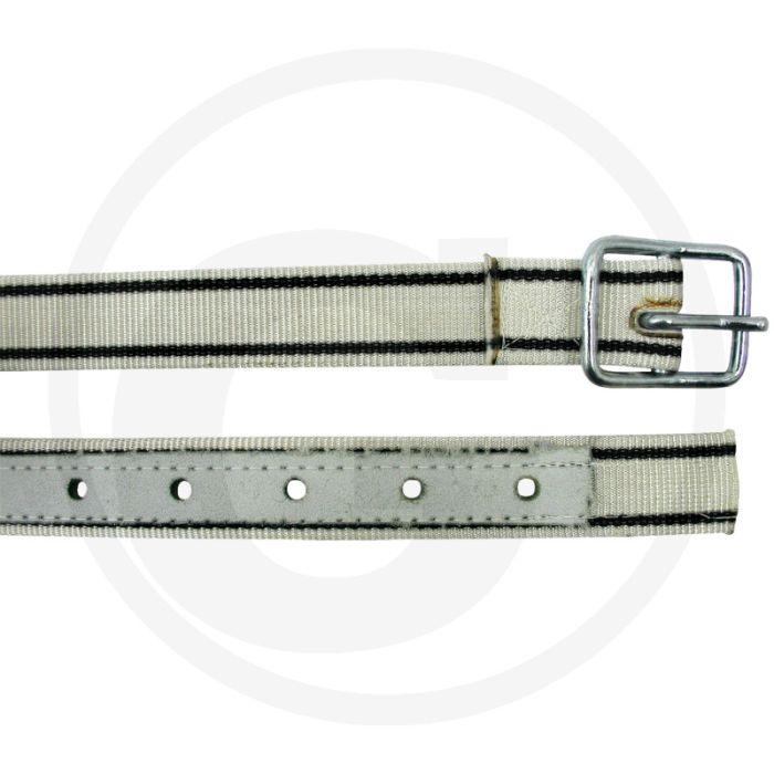 Nylon halsband voor koeien en runderen, met ronde gesp - wit 1200x40mm