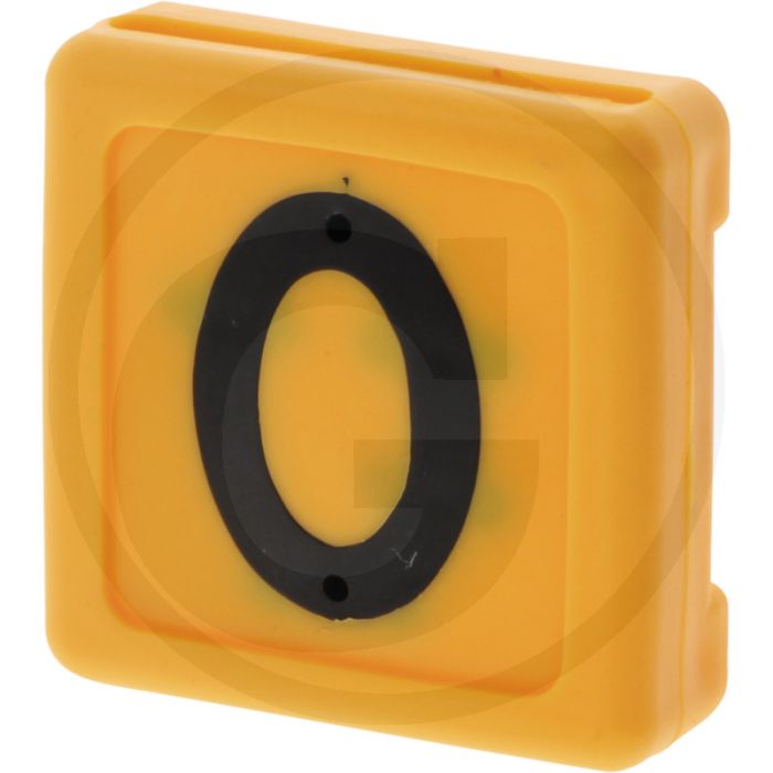Horizont vpe10 : plaque numérotée pour collier et licol (bétail) - orange, 40 x 45 mm, numéro 0, 10 pièces