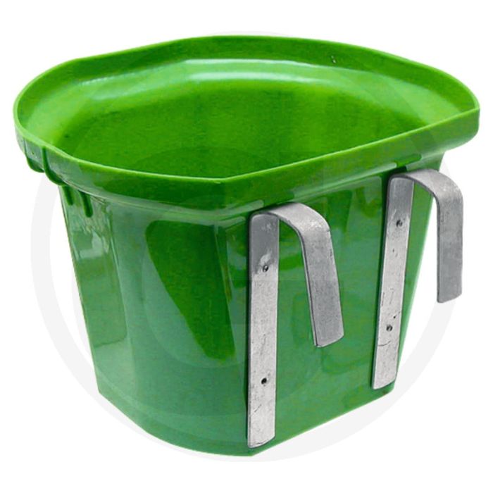 Trailer-voerbak met 2 metalen houders om op te hangen - blauw Trailer-voerbak met 2 metalen houders om op te hangen - blauw