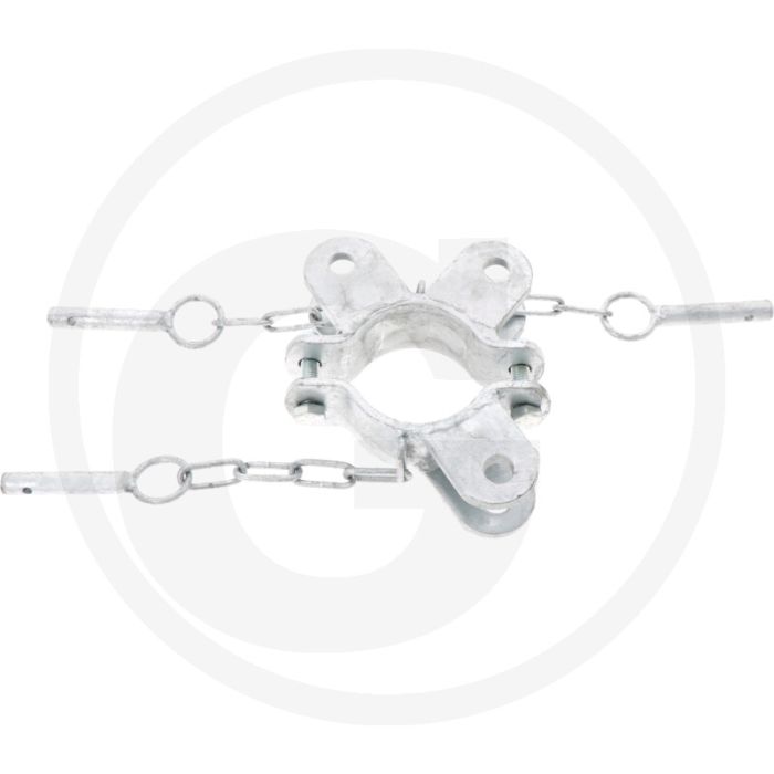 Slangklem verzinkt 76mm diameter 3 houders