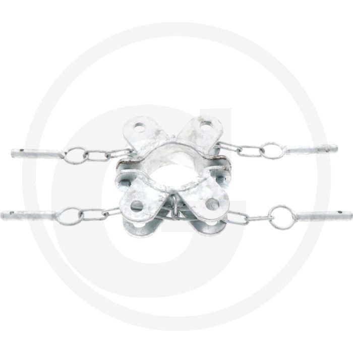 Slangklem verzinkt - diameter 76mm, 4 houders