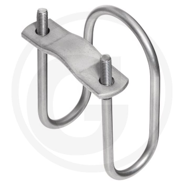 Nackenrohrklammer 90° edelstahl m8 (a: 67mm, b: 30mm)