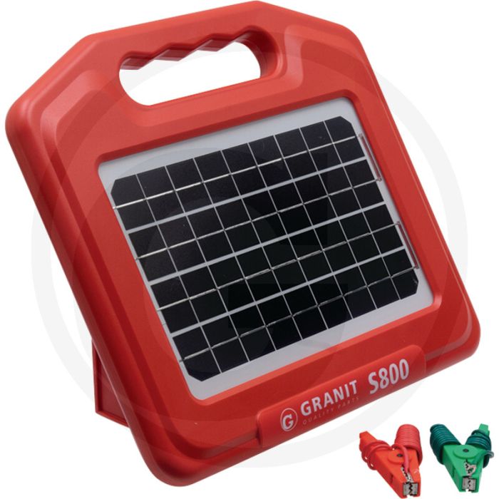 Solar schrikdraadapparaat 800 inclusief accu - geschikt voor 8 km afrastering