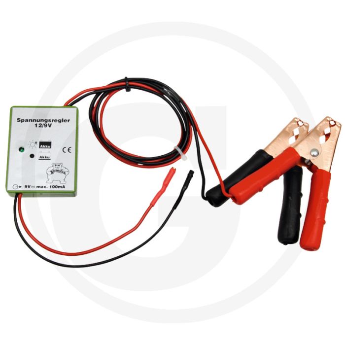 Spanningsregelaar 12/9V, Met Deze Spanningsregelaar Kan Ieder 9V-apparaat Aan Een 12V Accu Aangestuurd Worden. Voorzien Van Een Overbelastingsbeveiliging. De Maximale Belasting Bedraagt 1A. Een Controlelampje Geeft De Laadtoestand Van De Accu Aan.
