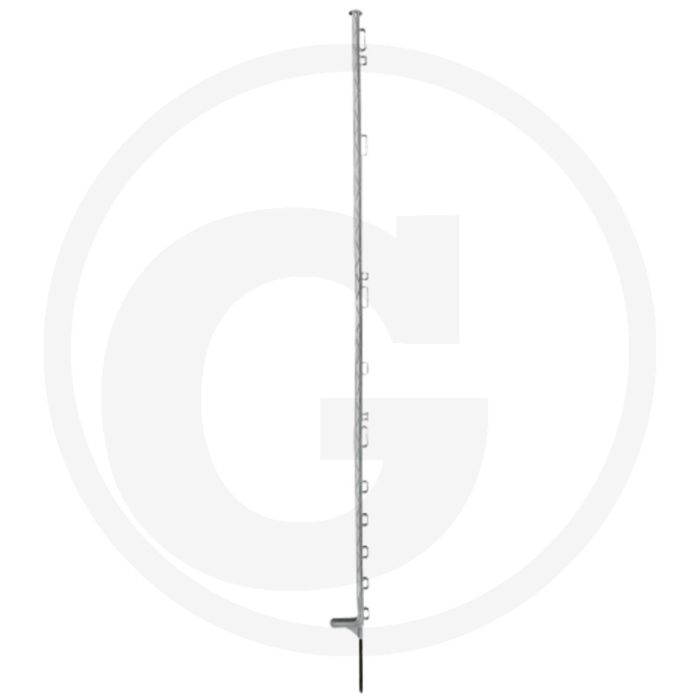 Horizont afrasteringspaal, kunststof extra, met 13 ogen (lintogen tot 40 mm), 1.690 mm, wit