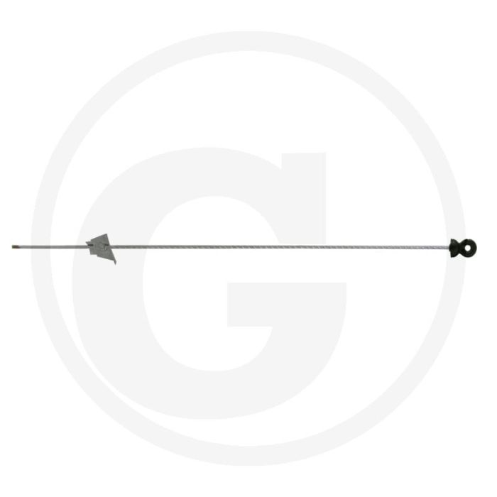 Afrasteringspaal met ring-isolator 1050mm lang met 2mm staalplaat