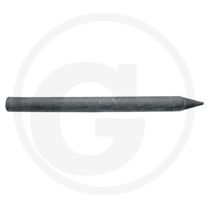 Poteau de clôture, poteau rond en plastique avec pointe, Ø 80 mm x 2 000 mm, gris