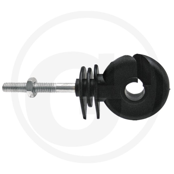 Schroef-isolatoren met draad m6, verzinkte steun met moer, steun uitgevoerd in speciaal kunststof - lengte 40mm