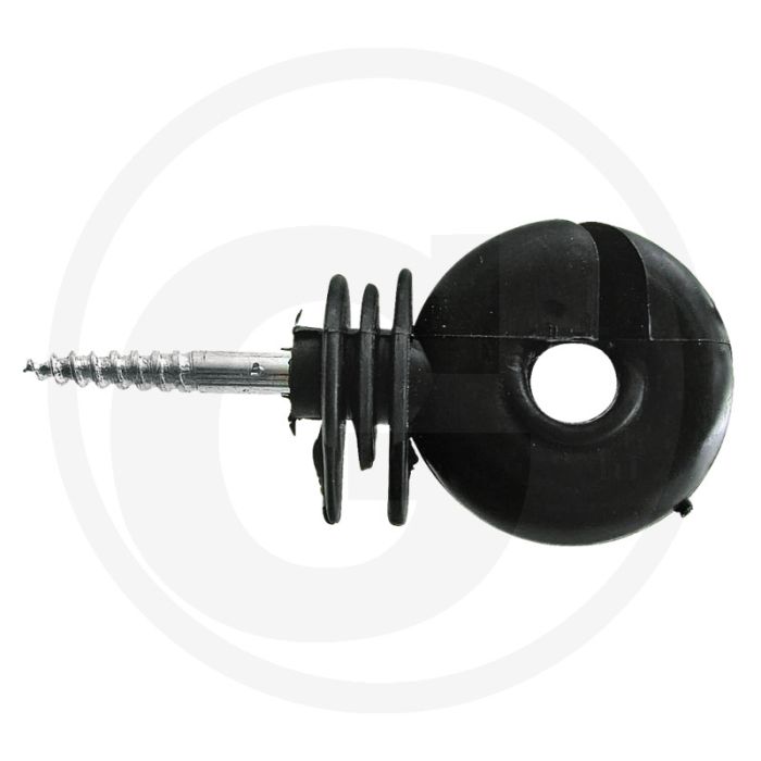 Ringisolator compact, zwart met aangegoten steun van 5,3 mm - weerbestendig