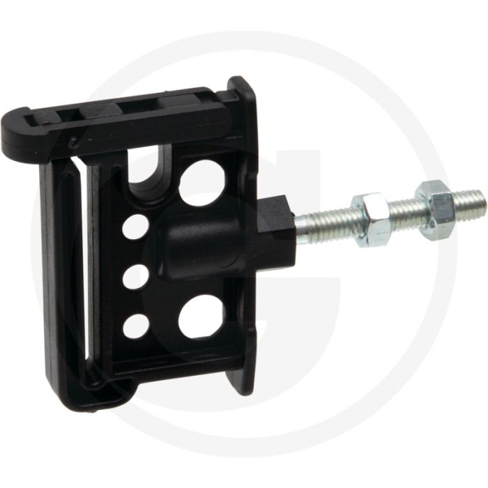 Bandisolator metrisch, voor banden tot 40 mm breed en elektrische kabels tot 6 mm, 2 schroefmoeren, schroefdraadlengte: 35 mm / m6 - overzicht: 40 mm breed, 6 mm kabel.