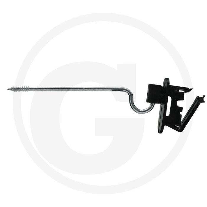 Afstandsisolatoren voor lint en draad, lange steun, combi-breedbandisolator, brede uitvoering, 17 mm aandrukvlak, 180 mm.