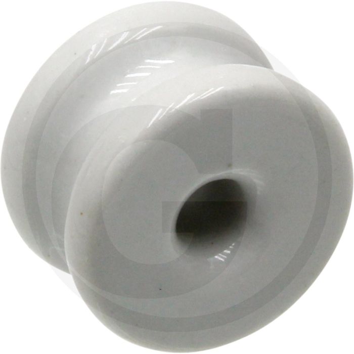 Rouleau d'angle en porcelaine, grand, Ø extérieur : 42 mm Ø intérieur : 11 mm largeur : 29 mm - grand rouleau d'angle pour clôture électrique
