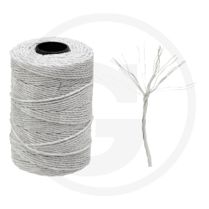 Schrikdraad 200m rol, wit, 3,87 ohm/m, 6 draden, 90kg breukbelasting