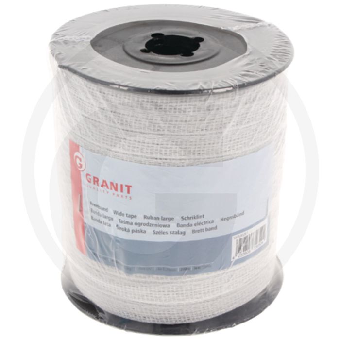 Schriklint 200m x 13mm - wit, 3,87 ohm/m