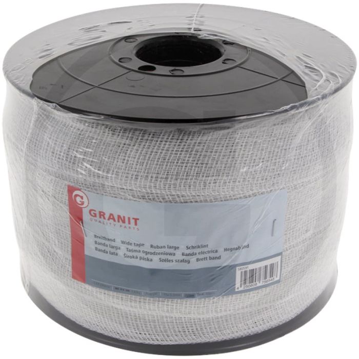 Schriklint 200m x 40mm - wit, 1,50 ohm/m