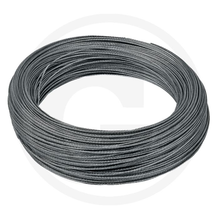 Schrikdraad Ø: 1,2 mm, dubbel verzinkt, zeer soepel, bos à 200 mtr., weerstand 0,12 ohm/m - zeer soepel