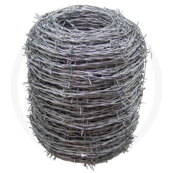 Stalen prikkeldraad verzinkt, Ø 2,5 mm, circa 200 m lang - sterk en duurzaam