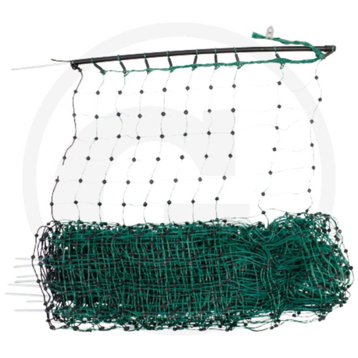 Konijnennet lengte: 50 m uitvoering: nethoogte 65 cm, 3x 0,20 mm rvs geleiders, maaswijdte 5,9 cm, veiligheid gegarandeerd!