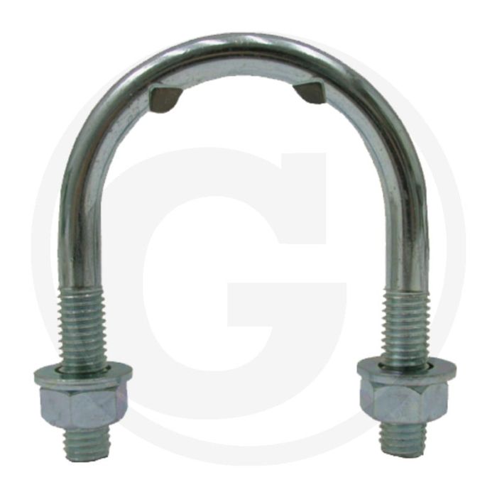Boulon de fixation Suevia m12 zingué, avec ergots, pour tube 2" avec rondelles et écrous, 2 pièces nécessaires - diamètre du tube 2