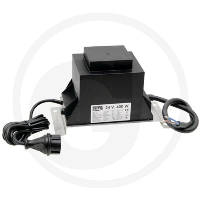 Suevia transformator 400 watt, 230/24 volt voor 4 drinkbakken - ip44 beschermingsklasse