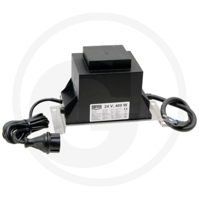 Suevia transformator 400 watt, 230/24 volt voor 4 drinkbakken - kortsluit- en overbelastingsbeveiliging Suevia transformator 400 watt, 230/24 volt voor 4 drinkbakken - kortsluit- en overbelastingsbeveiliging