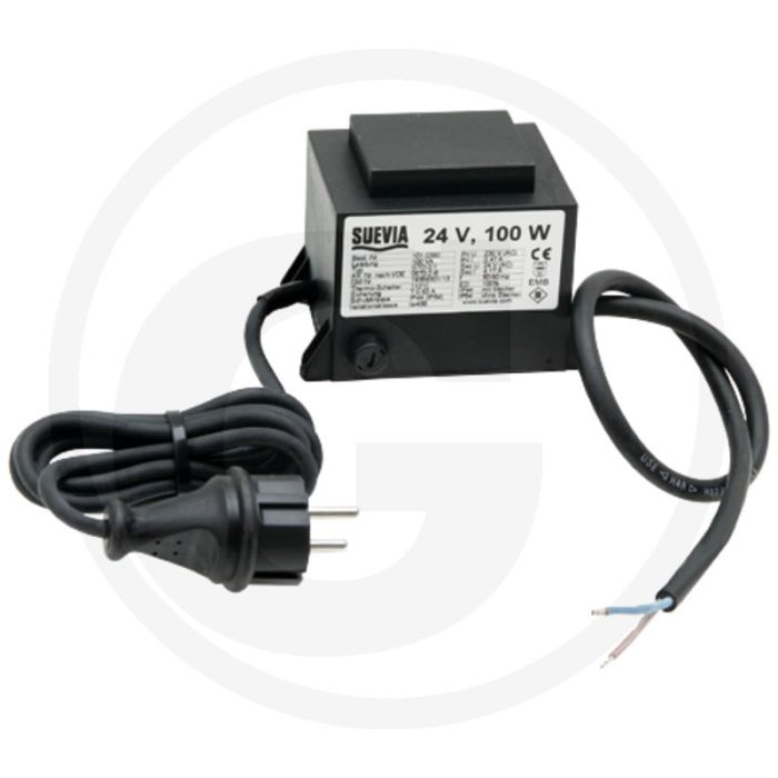 Suevia transformator 100 watt, 230/24 volt voor 1 drinkbak - hoogste beveiliging en ip44/ip54-certificering