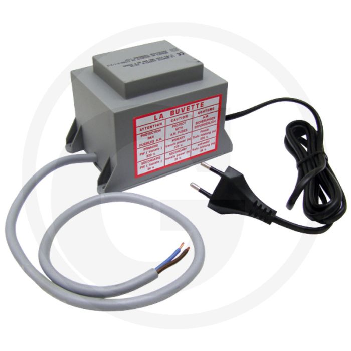 La buvette transformator 200 rvs, voor 4 drinkbakken - 200 watt