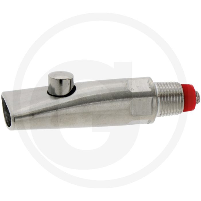 Nippel van rvs 105 mm lang, voor zeugen, nippel instelbaar van 8 - 1,2 mm - draad: 1/2" - 3/4"