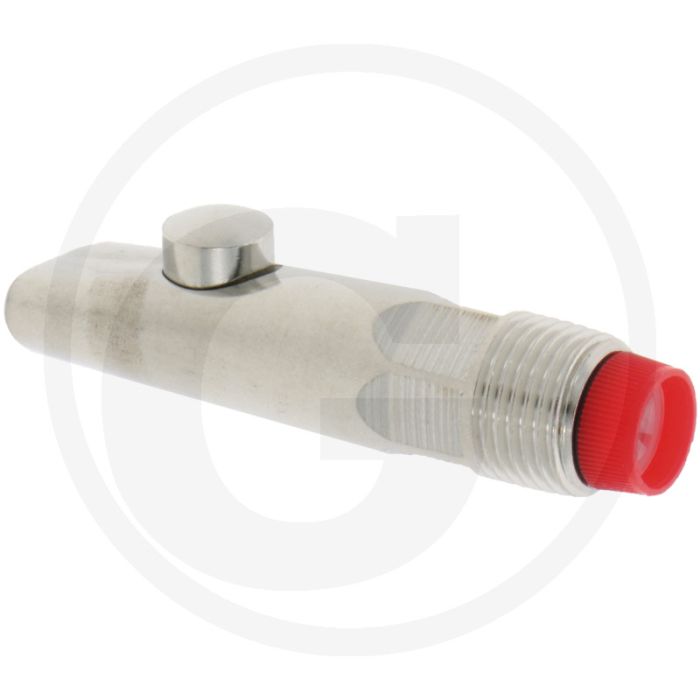 Nippel van rvs 78 mm lang, voor zeugen en kalveren, nippel instelbaar 8 - 1,2 mm - draad: 1/2"
