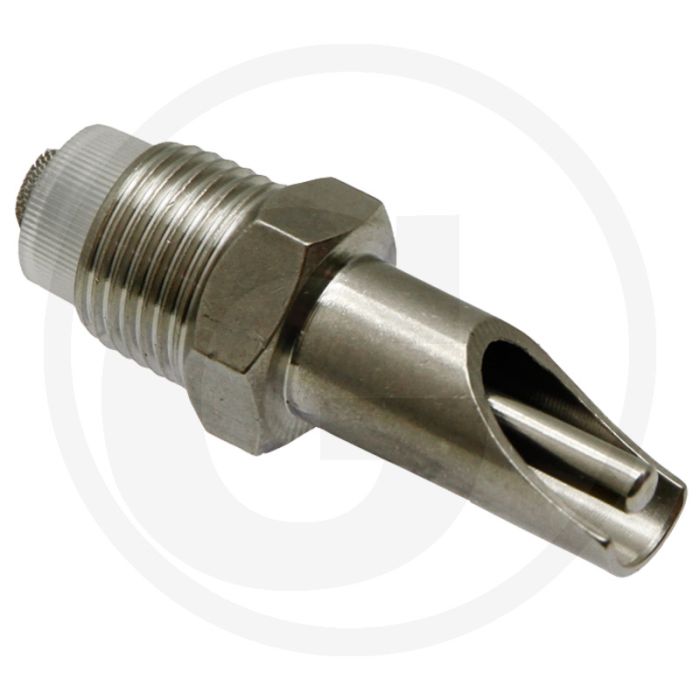 Suevia drinknippel voor biggen, compleet van rvs, met 3-voudige reguleermogelijkheid, mondstuk 18 mm - draad: 1/2"