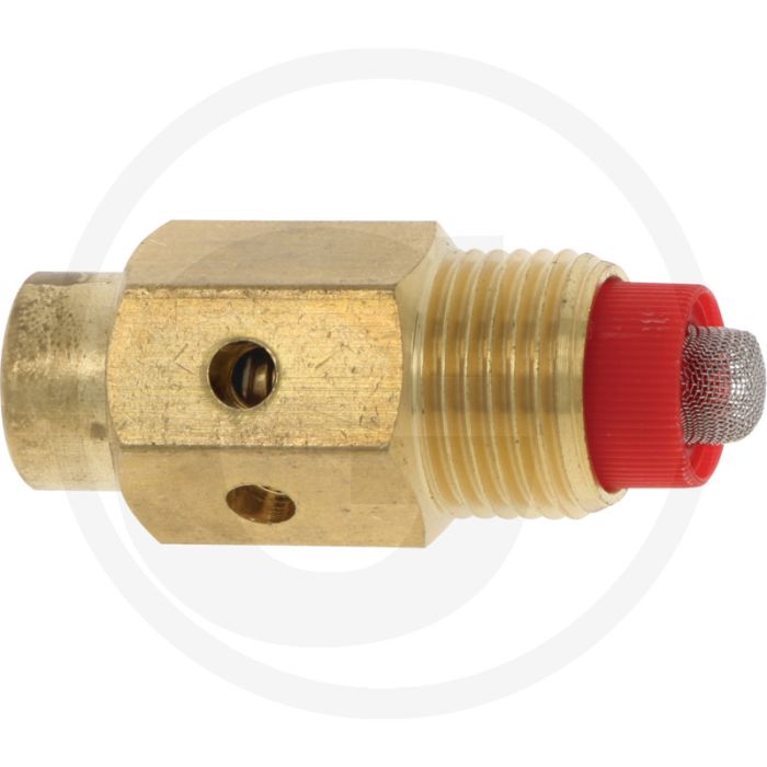 Drinkbaksproeier van messing, boringen van 6 mm, rvs veer en zeefje - draad: 1/2"