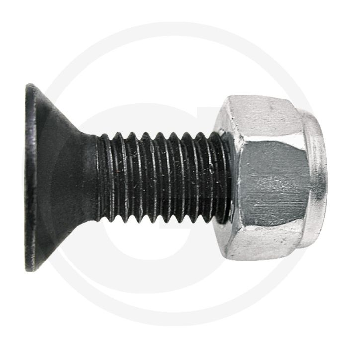 Boulons de plaque d'immatriculation m12 x 30 mm - zingués