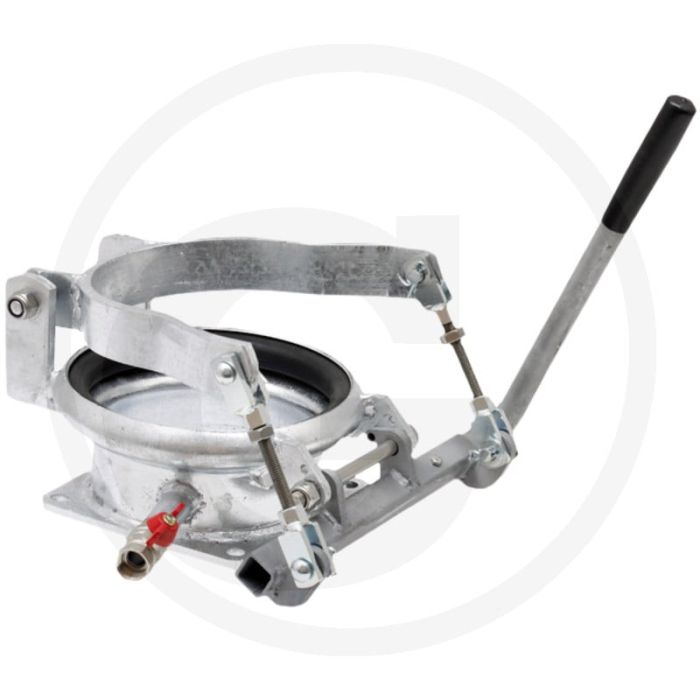 Schnellverbinder 6" mit M-Stück 6" verzinkter Anschluss mit M-Stück - platzsparende, kurze Ausführung - Bolzen aus Edelstahl - Gewindestange aus Edelstahl - Ø 159mm - Länge 95mm