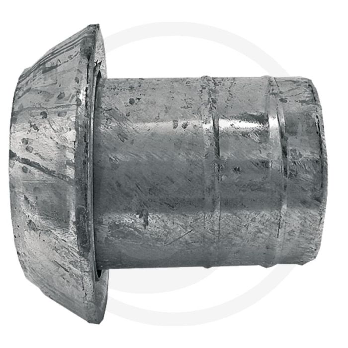 Perrot v-deel 6” met slangtule 6” - staal / thermisch verzinkt - Ø 159mm / 6"