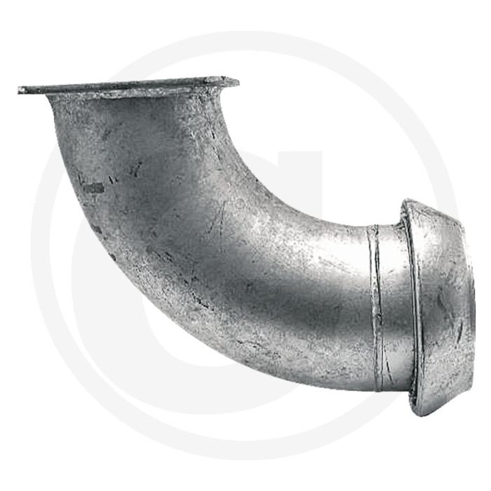 Bocht 90° Ø 133 mm / 5" met flens, passend voor systeem perrot