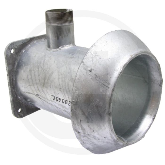 V-deel 6" met 6" flens en 2" uitlaat - staal / thermisch verzinkt - Ø 159mm / 6"