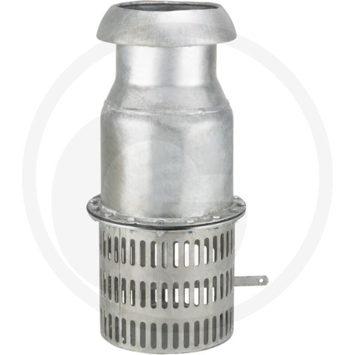 Zuigkorf met v-deel en stroomklep - Ø 159mm / 6", lengte 505mm, maaswijdte 40x8