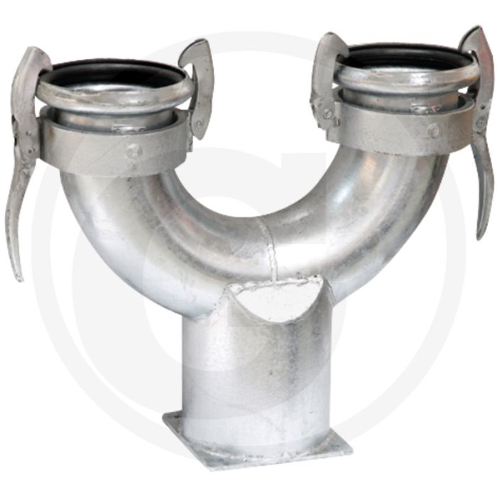 Y-stuk 1x flens 8", 2x m-deel 6" / 159 mm - passend voor systeem perrot
